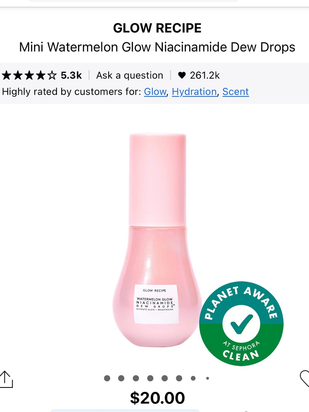 Glow Recipe Watermelon Dew Drops 3 minis